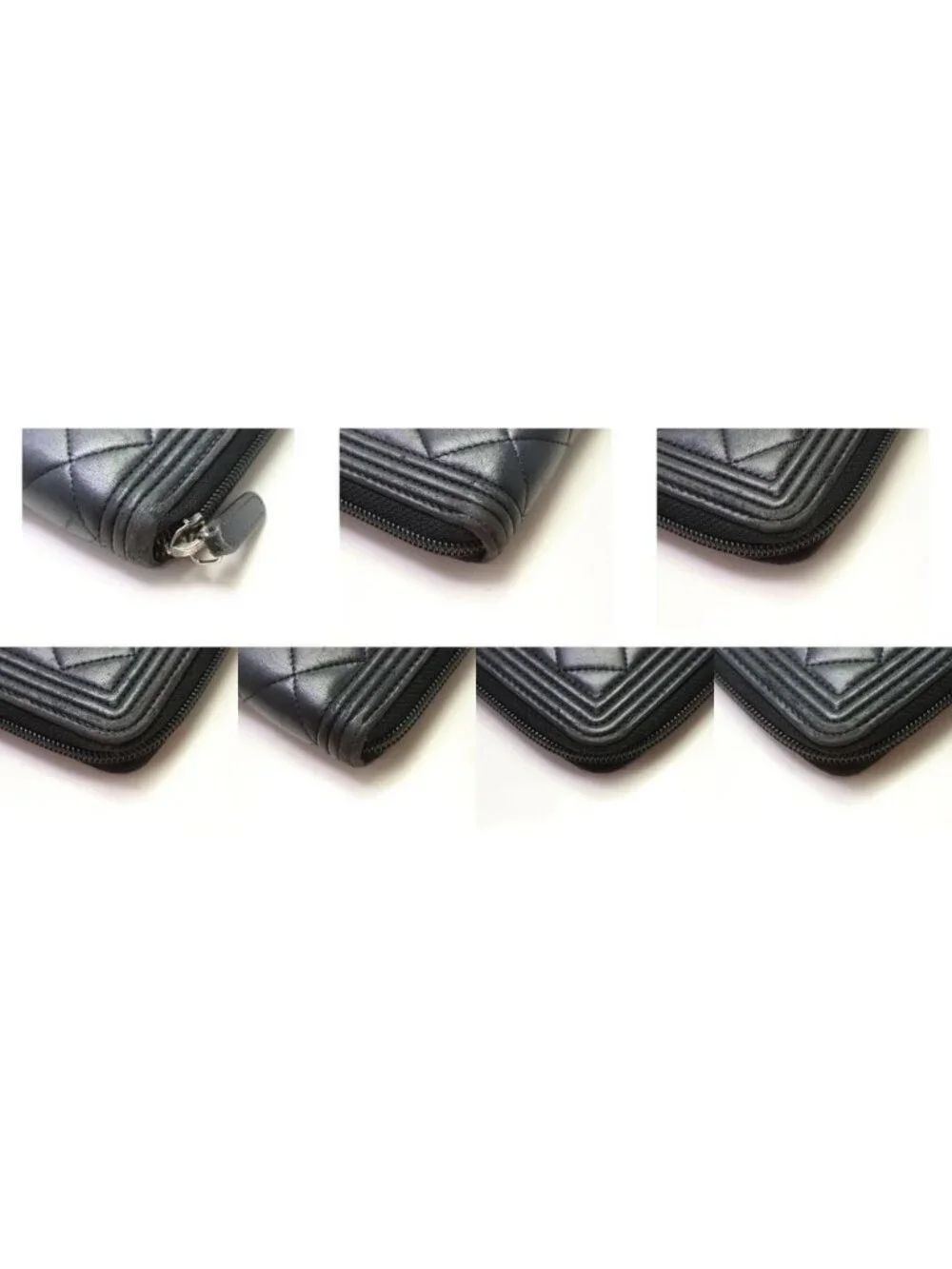 Chanel Boy Lambskin Zip Around Wallet